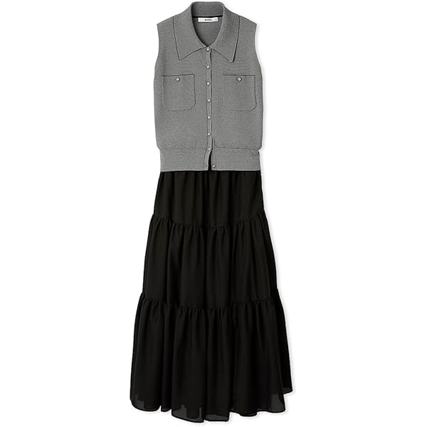 Amazon.co.jp: [セルフォード] カシュクールリボンノースリーブ